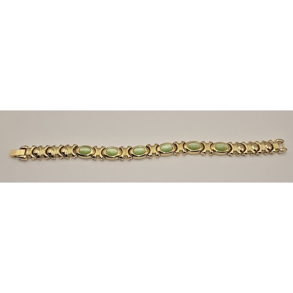 Vintage Gold Toned Faux Paradox Bracelet‎ With Two Extenders 7 To 8 1/4" -559 - Picture 2 of 5